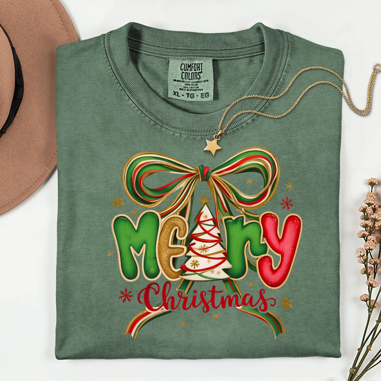 Merry Christmas Tree- DTF Transfer