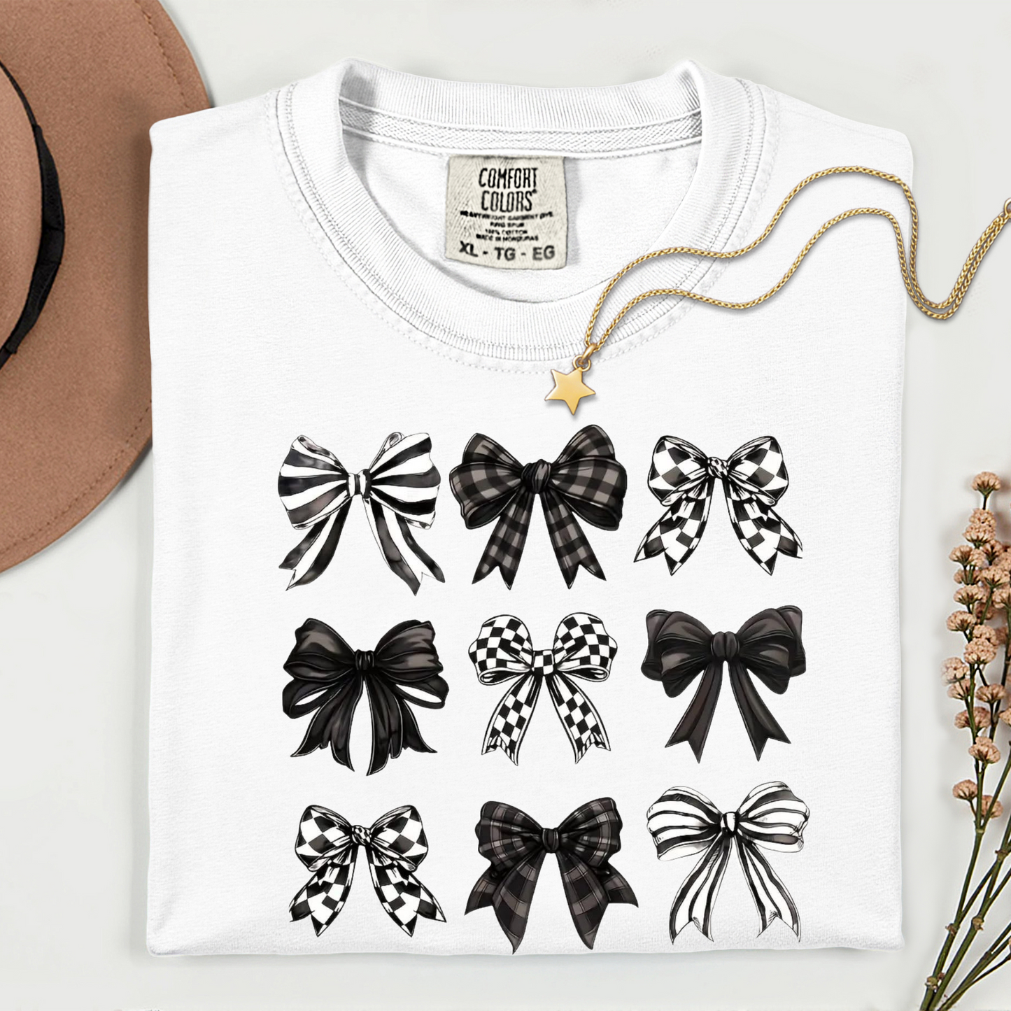 Black and White Bows -DTF Transfer