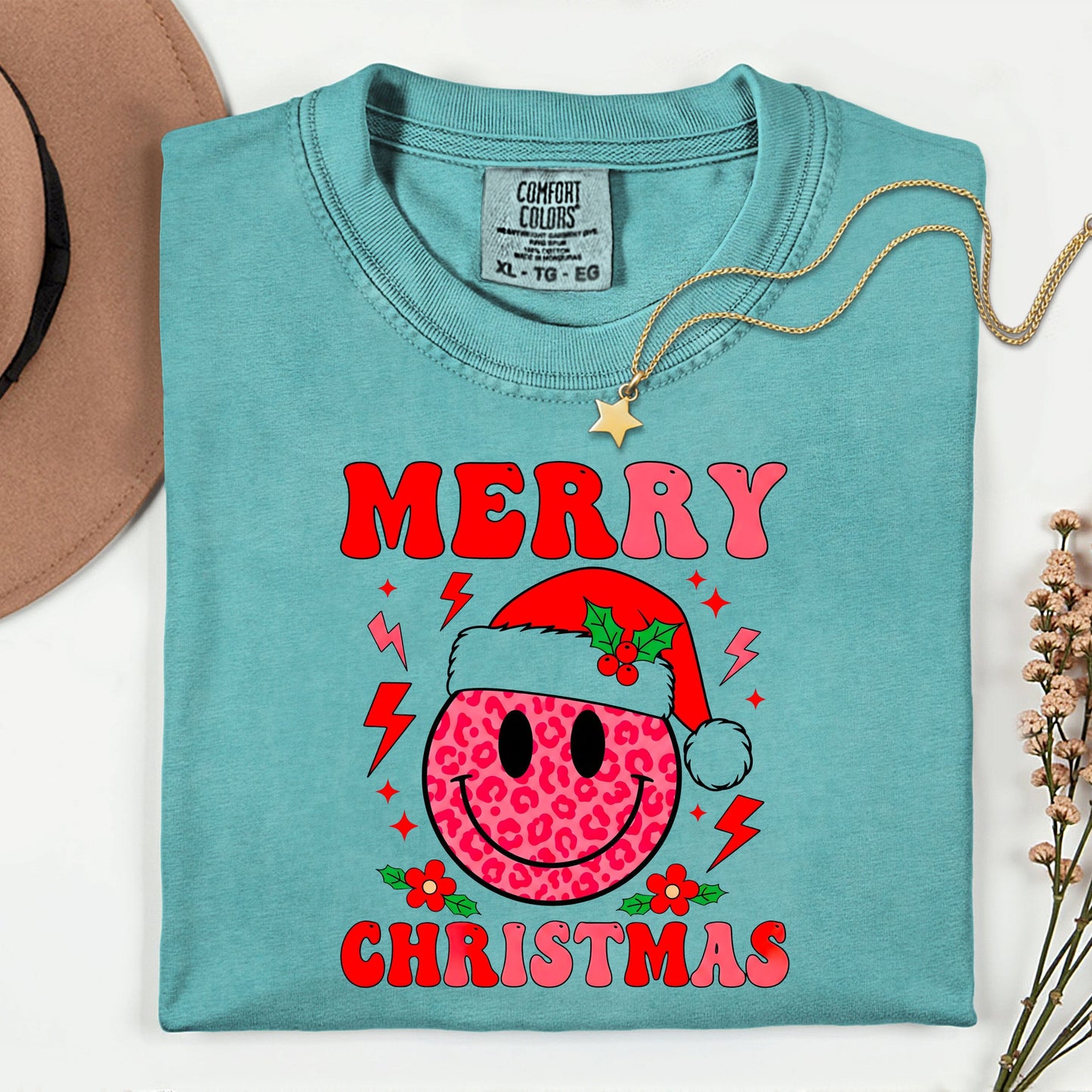 Pink Merry Christmas- DTF Transfer