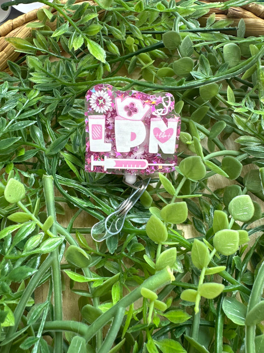 Pink LPN Badge Reels