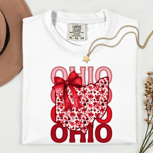 Ohio State Red w words-DTF Transfer