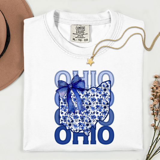 Ohio State Blue w words-DTF Transfer