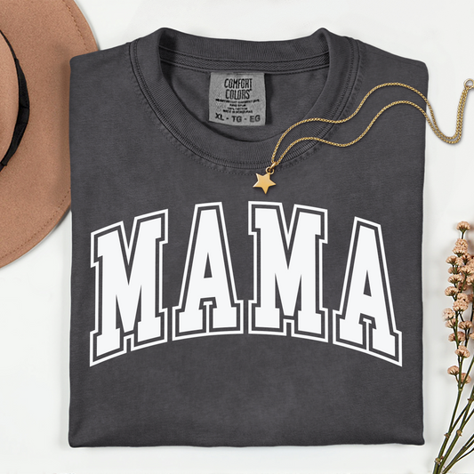 White Varsity Mama-DTF Transfer