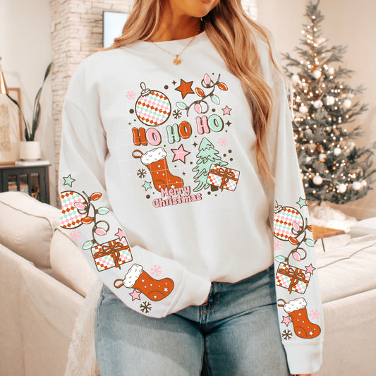 Merry Christmas W/ Sleeves- DTF Transfer